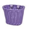 Hand-Woven Rattan-Style Detachable Bicycle Storage Basket for Children's Scooters - Small, Lidless