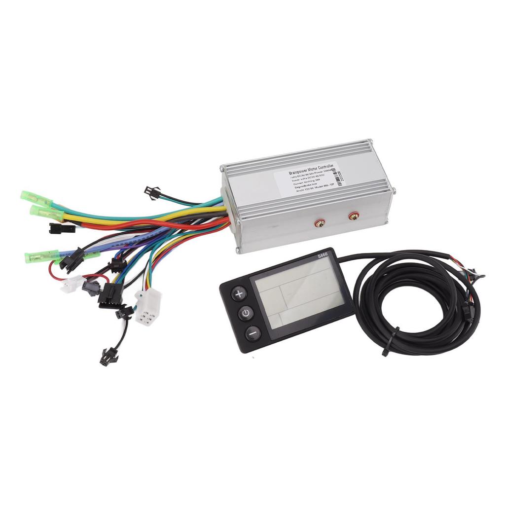 36V 48V 60V 1000W 38A 3 Mode Sine Wave Controller Brushless Motor Controller 866 LCD Display Kit Electric Bike Bicycle
