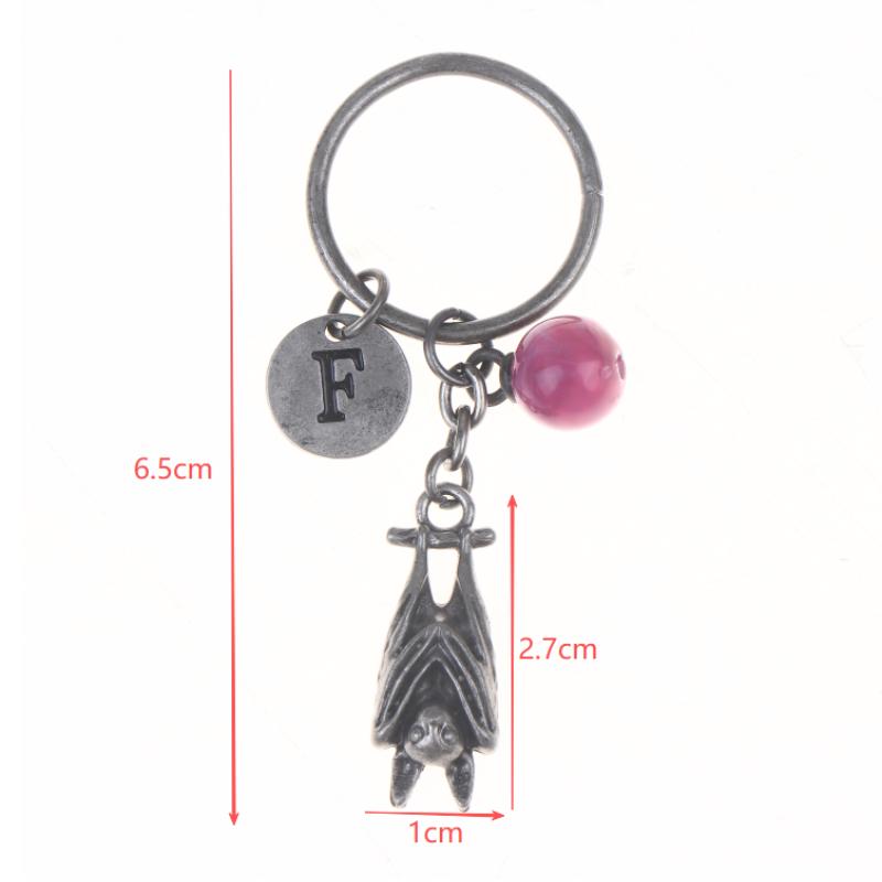 Bat Inspirational Keychain Emotional Support Bat Keychain Metal Bat Pendant With Inspirational Poetry Card Bats Keyring