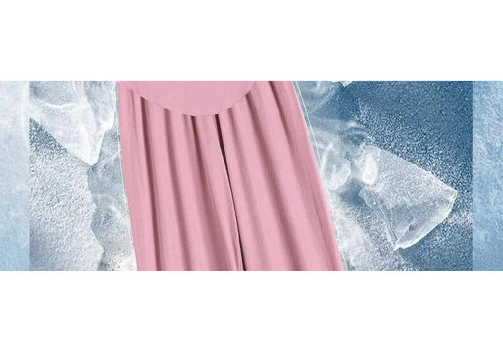 Maternity Wide-Leg Ice Silk Pants - Summer, High Waist, Tummy Support, Plus Size, Comfortable Fit