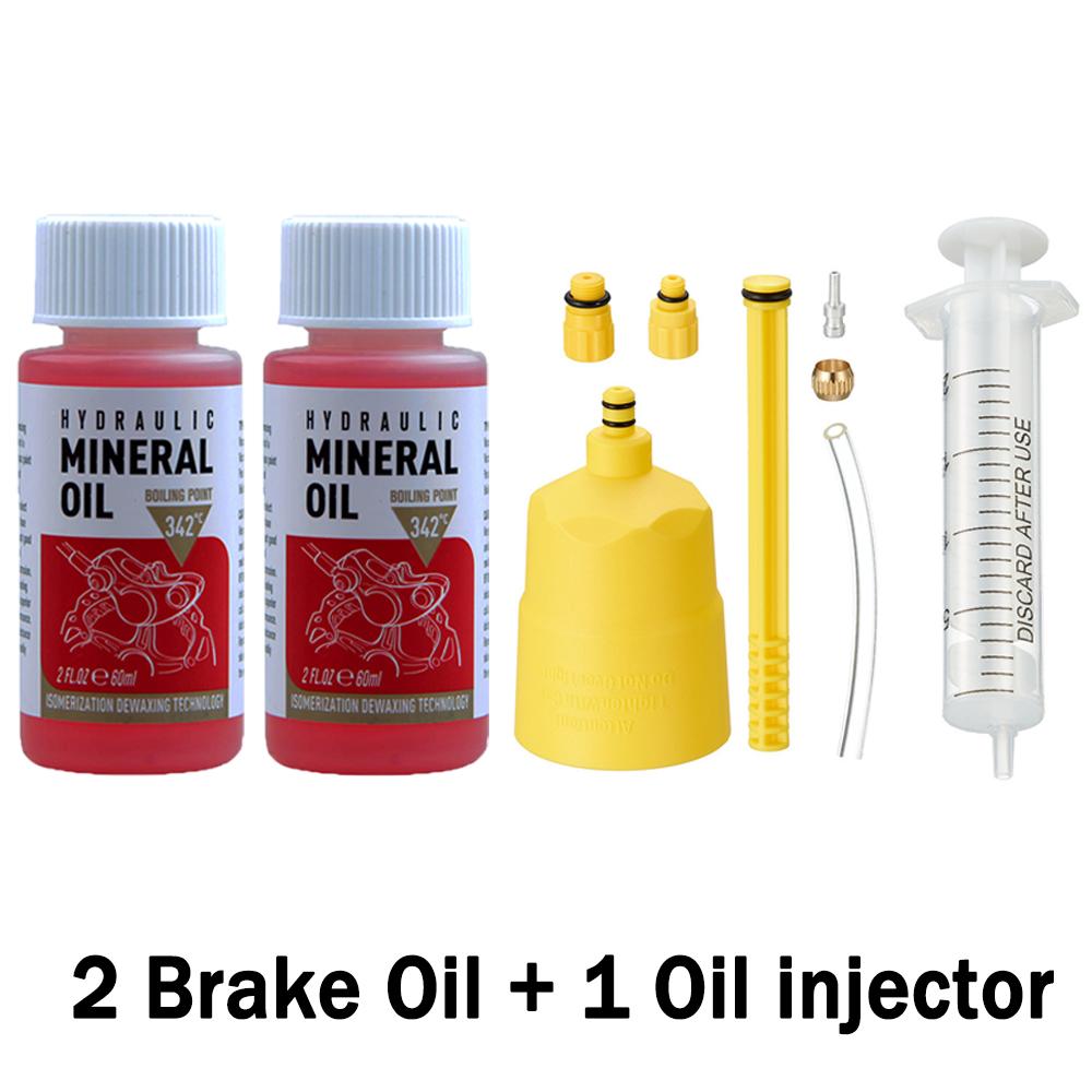 60Ml Bicycle Brake Oil Mountain Bikes Maintenance Brake Fluid Mineral Oil System Fluid Bike Repair Accessories Oil Injector