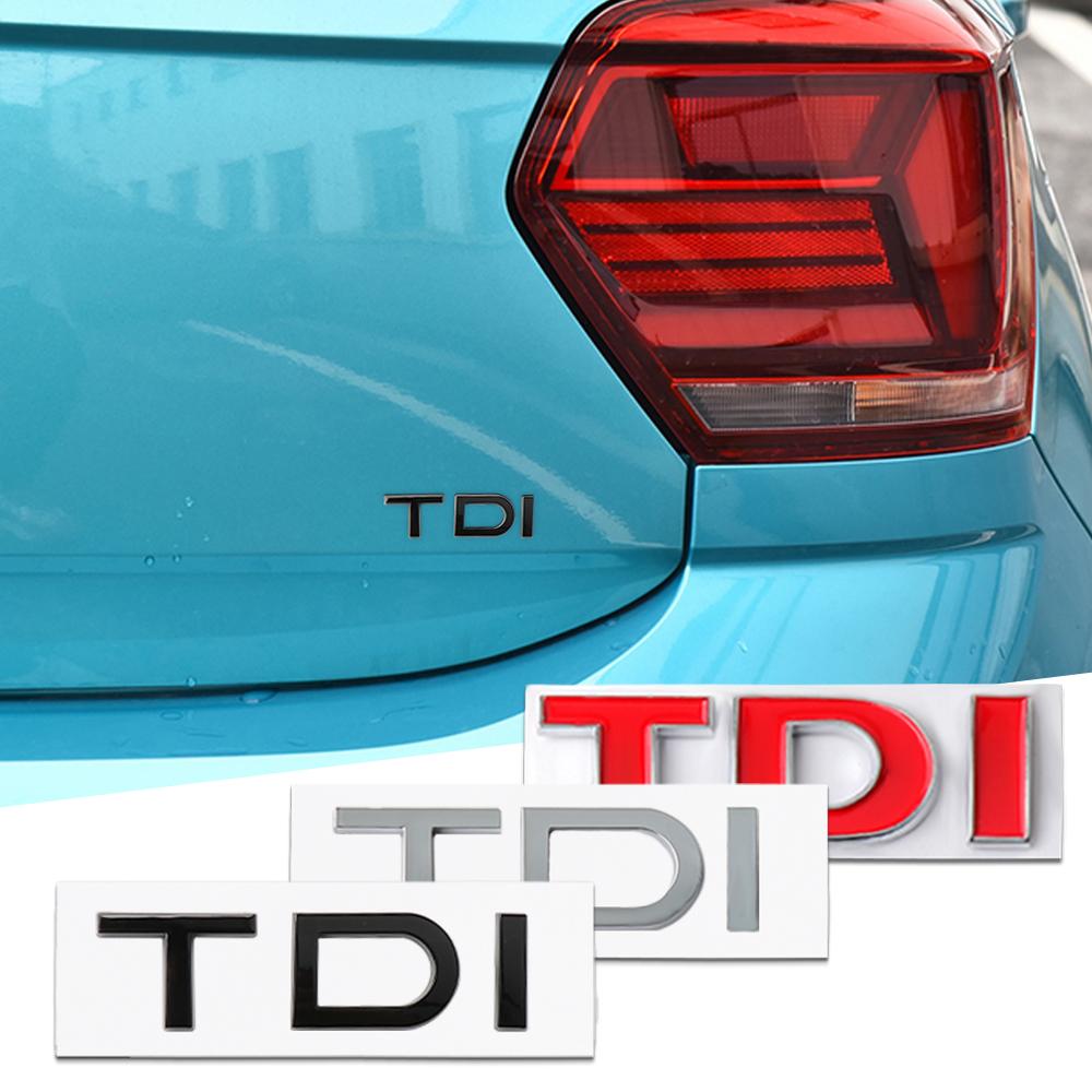Car Stickers 3D Metal Letters TDI Emblem Logo Badges Accessories For Volkswagen VW Golf TDI Caddy K79 Scirocco Beetle CC Touareg MK4