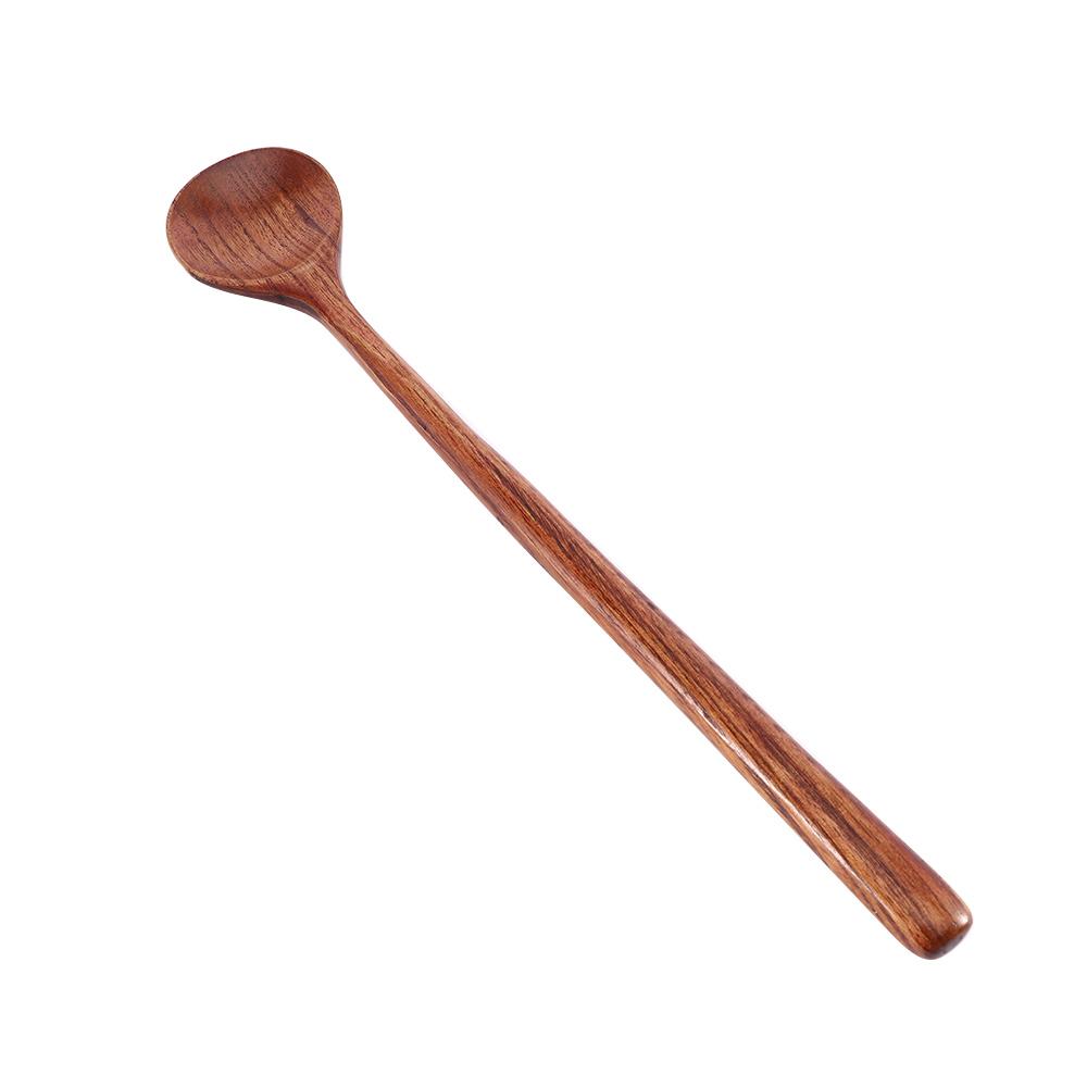 Solid Wood Cooking Utensil for Kitchen Long Handle Scoop Tableware Colander Soup Spoon Stir Spoon