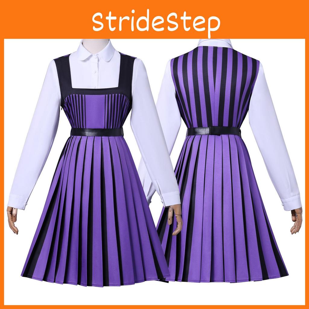 Addams Cosplay Purple School Uniform Costume Halloween Party Gift