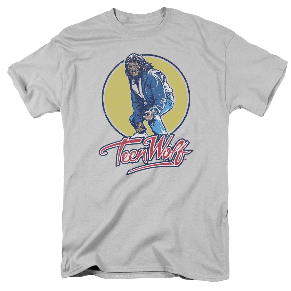 Teen Wolf Rockin Teen Wolf T Shirt Mens Licensed Movie Tee Scott Howard Silver S