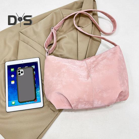 Women Crossbody Bag Large Capacity Crescent Satchel Casual Solid Color Shoulder Bag with Adjustable Strap for Daily Life Travel Shopping