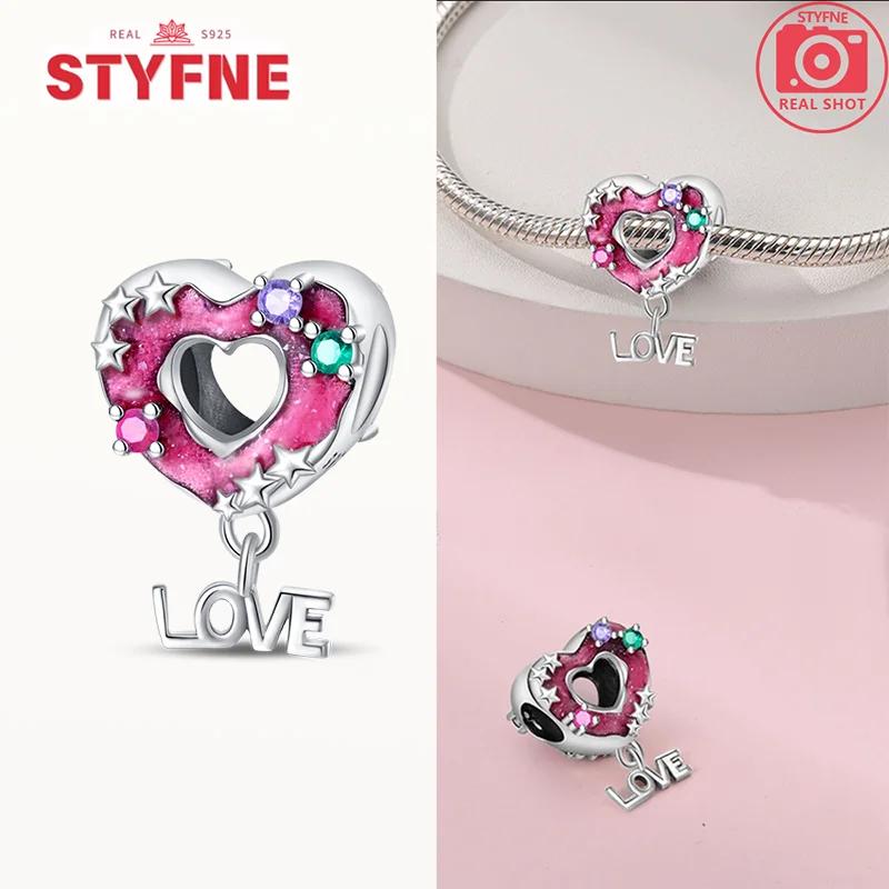 Exquisite Original Couple Love Boy&Girl Dangle Charms Heart Beads Copper Bracelet For Women Diy Jewelry Gift Charms Beads