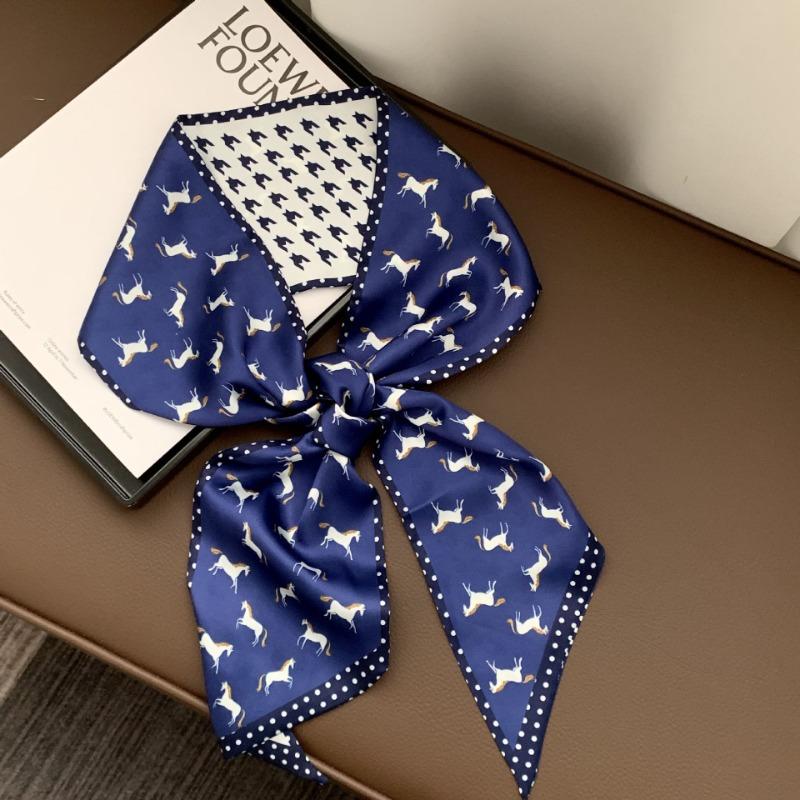 Silk Scarf, Long Strip, Versatile Shirt, Neck Protection, Scarf, Silk Scarf, Multi-purpose Headscarf, Headband, Hair Tie, Decorative Waist Belt.