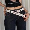 Rhinestone Butterfly Buckle Waist Belt Sweet Women's Waist Belt  Clothing Accessories