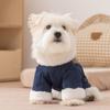 Puppy Cowboy Cotton Jacket Punk-Style Dog Clothes Winter Warmth for Yorkshire Two-Legged Garment Thickened Teddy Coat