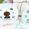 Cherry Dog Round Folding Wall-Mounted Makeup Mirror for Bathroom & Bedroom.