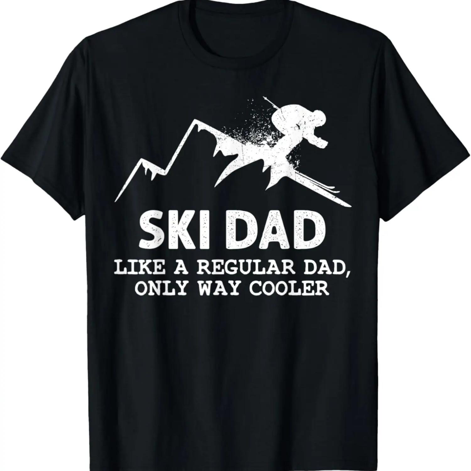 Funny Ski Dad Winter Skiing Dad Father s Day Ski Dad Cooler T-Shirt S