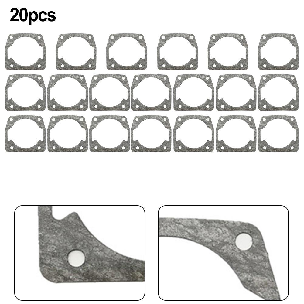 20pcs Cylinder Head Gasket Set For 52cc-62cc Brush Cutter Grass Trimmer Chainsaw Mower Tools Replacement Accessories