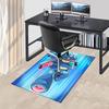 1pc Mega Man Anime Cartoon Design Office Chair Mat Non-Slip Carpet for Home Decor, Suitable for Office, Living Room, Bedroom, Game Room - Perfect Gift