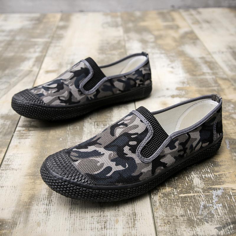 Summer Camouflage Loafers Wear-resistant Men's Sneakers Slip-on Walking Shoes for Men Competition Training Men's Sports Shoes