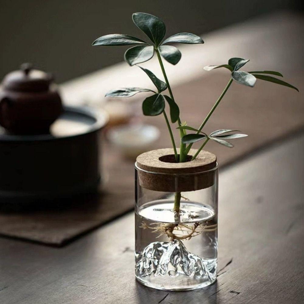 Thickened Hydroponic Flower Holder Glass Flower Pot Plants Holder Flower Vase  Desktop