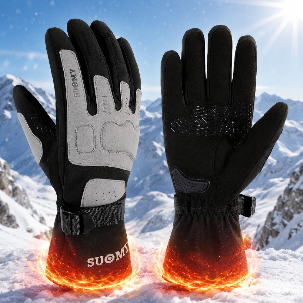 1Pair Touch Screen Motorcycle Gloves Waterproof Biker Gloves  for Cycling,Hiking,Running,Driving