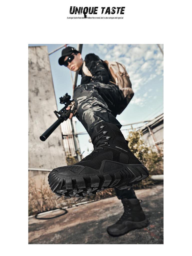 Plus Size Camouflage Military Boots: Wear-Resistant, Perfect for Hiking and Climbing