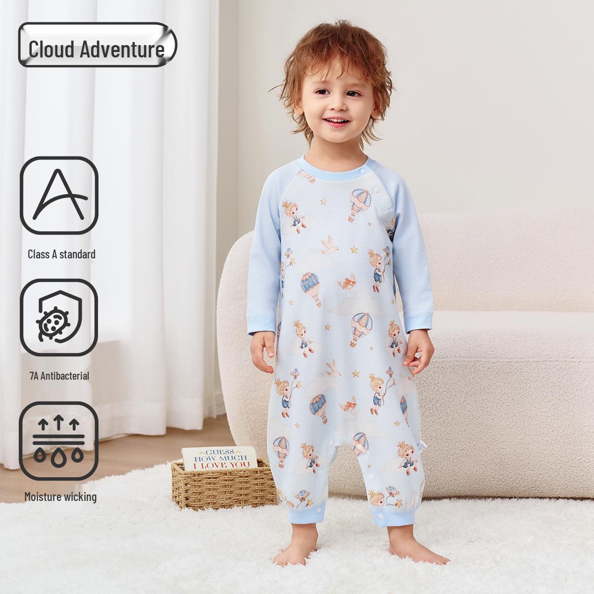 

Jingqi Pure Cotton Baby Sleeping Bag - Anti-Kick, Four Seasons Pajamas Onesie, 2025 New Release. Size 100 for 95-105cm