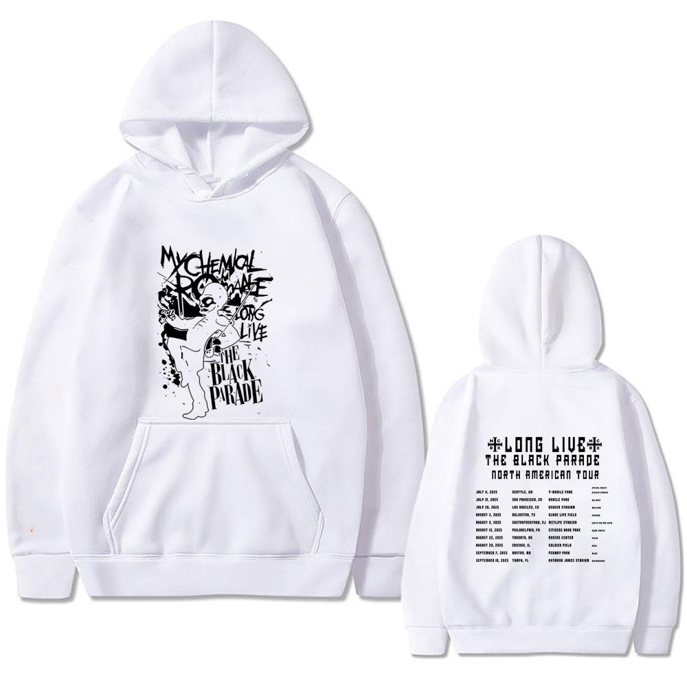 My Chemical Romance Band Hoodie Long Live The Black Parade Tour 2025 Sweatshirt Men's Gothic Punk Streetwear Man Casual Hoodies
