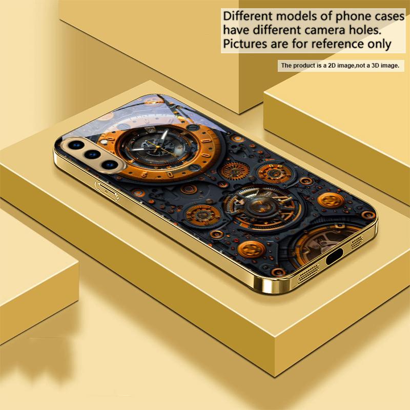 Präzises Metallgetriebe Für Samsung A 31 32 A33 A34 35 14 A15 13 16 25 26 50 52 53 54 55 56 70 71 72 73 Goldene Glas-Handyhülle