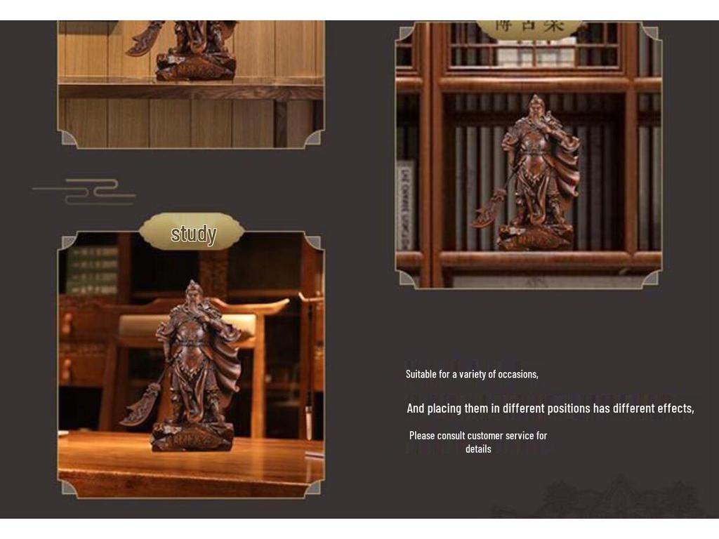 Guan Yu Wealth Statue: Home & Office Decor, Prosperity Symbol, Worship Item, Perfect for Shops & Business Openings