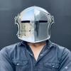 Full-Face Barbuta Helmet Handcrafted Italian Steel Armor for Historical Reenactment Cosplay