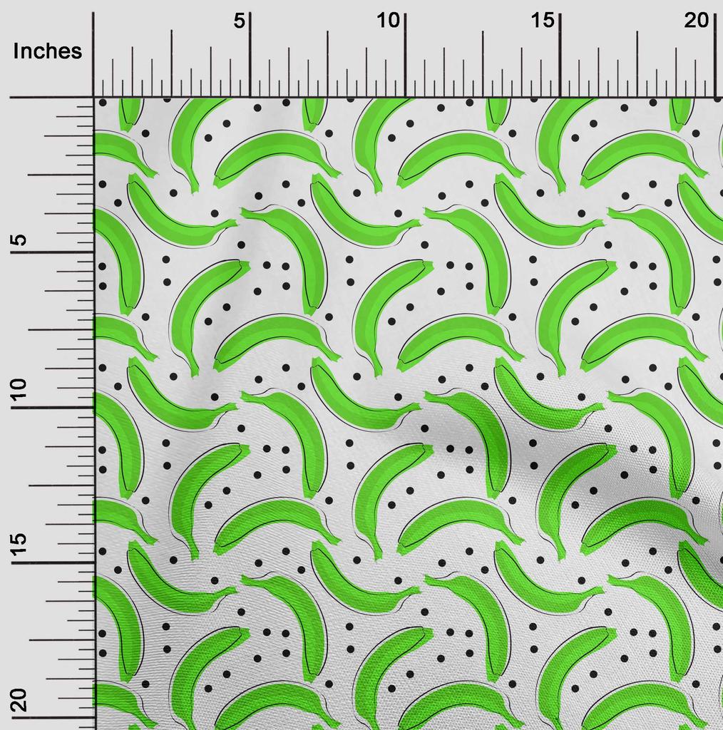 oneOone Cotton Flex Green Fabric Fruits Pineapple Sewing Fabric By The Yard Printed Diy Clothing Sewing Supplies 40 Inch