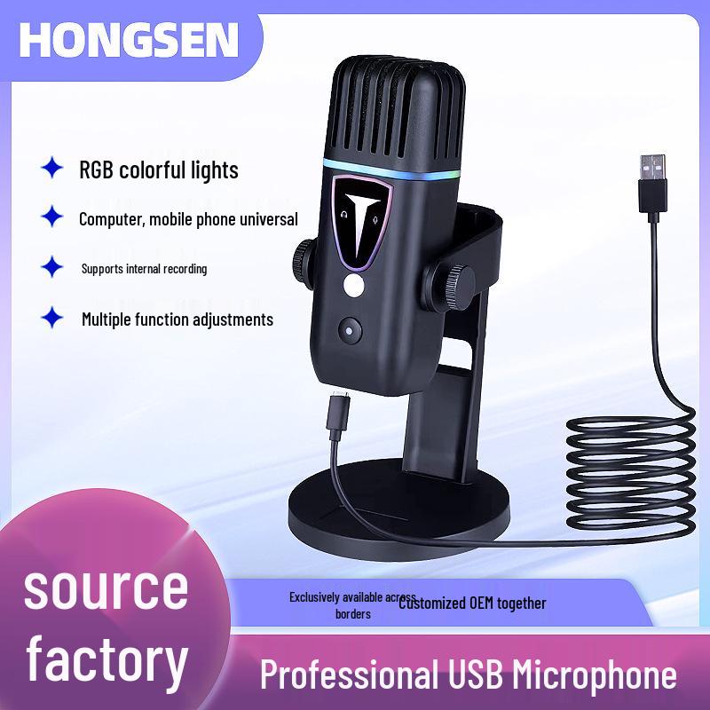 RGB USB Condenser Microphone for Gaming & Streaming