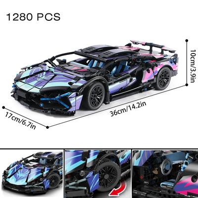 Técnico 1:14 Carro de Corrida Esportivo Modelo Blocos de Construção Tijolos Moc cidade veniae Supercarro Brinquedo para Adulto Para Menino Crianças Presente de Natal