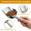 Stainless Steel Food Measuring Cup Ergonomic Handle Ice Scoop High-Quality Pet Food Scoop  Candy
