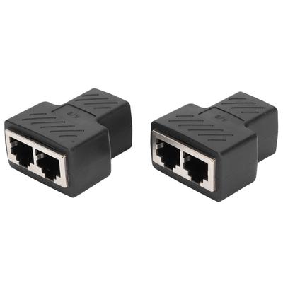 2pcs RJ45 Ethernet Splitters 1 To 2 Ways Ethernet Switches for Router TV Box Video Camera Computer