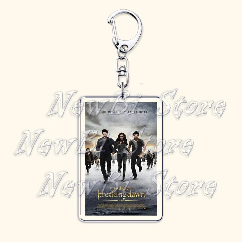 Movie Twilight Vampire Keychain for Accessories Bag Pendant Bella Swan Edward Cullen Eclipse Key Chain Keyring Jewelry Fans Gift