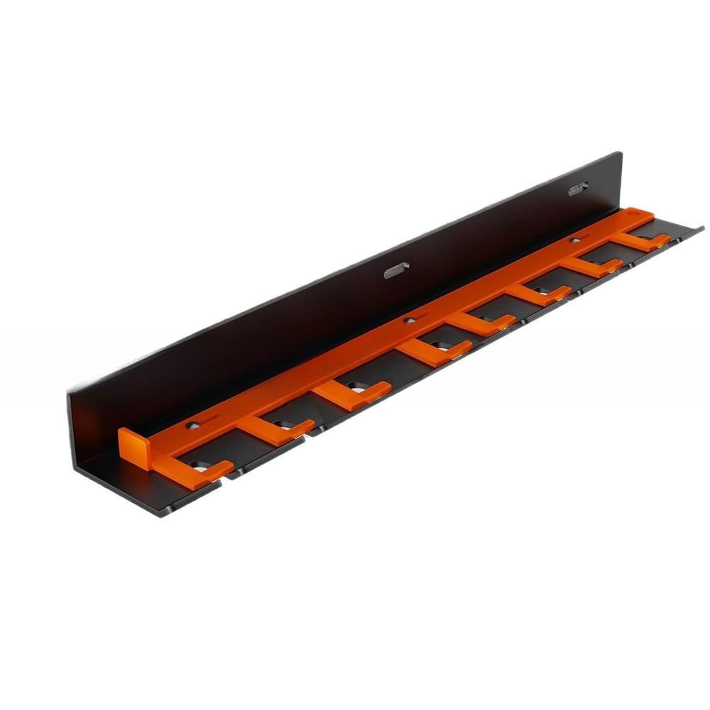 Wall-Mounted Air Tool Organizer Rack with Iron Build and Multiple Slots for Garage or Workshop Pneumatic Tool Management