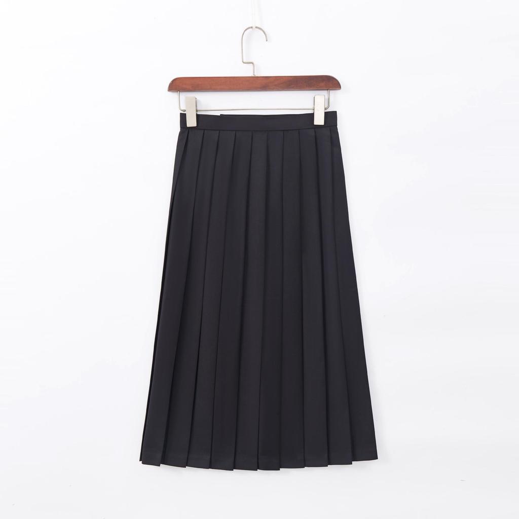 Rotes dreiteiliges japanisches JK-Uniform-Set - Langärmliger klassischer Akademie-Stil mit kurzem Rock