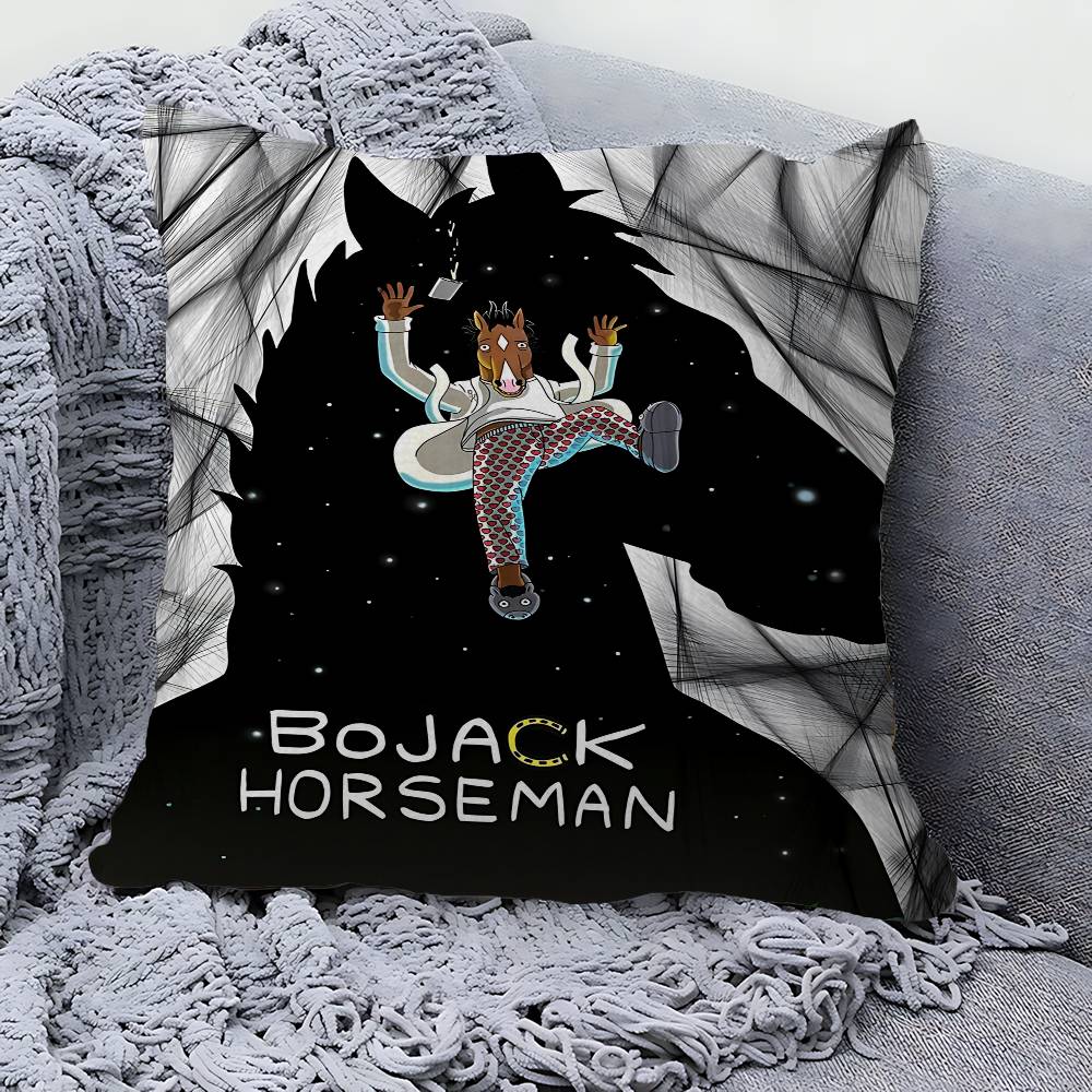 Anime B-BoJack H-Horsemans Pillow Cushion Cover Pillowcase Living Room Sofa Home Decor Customized 30cmx30cm