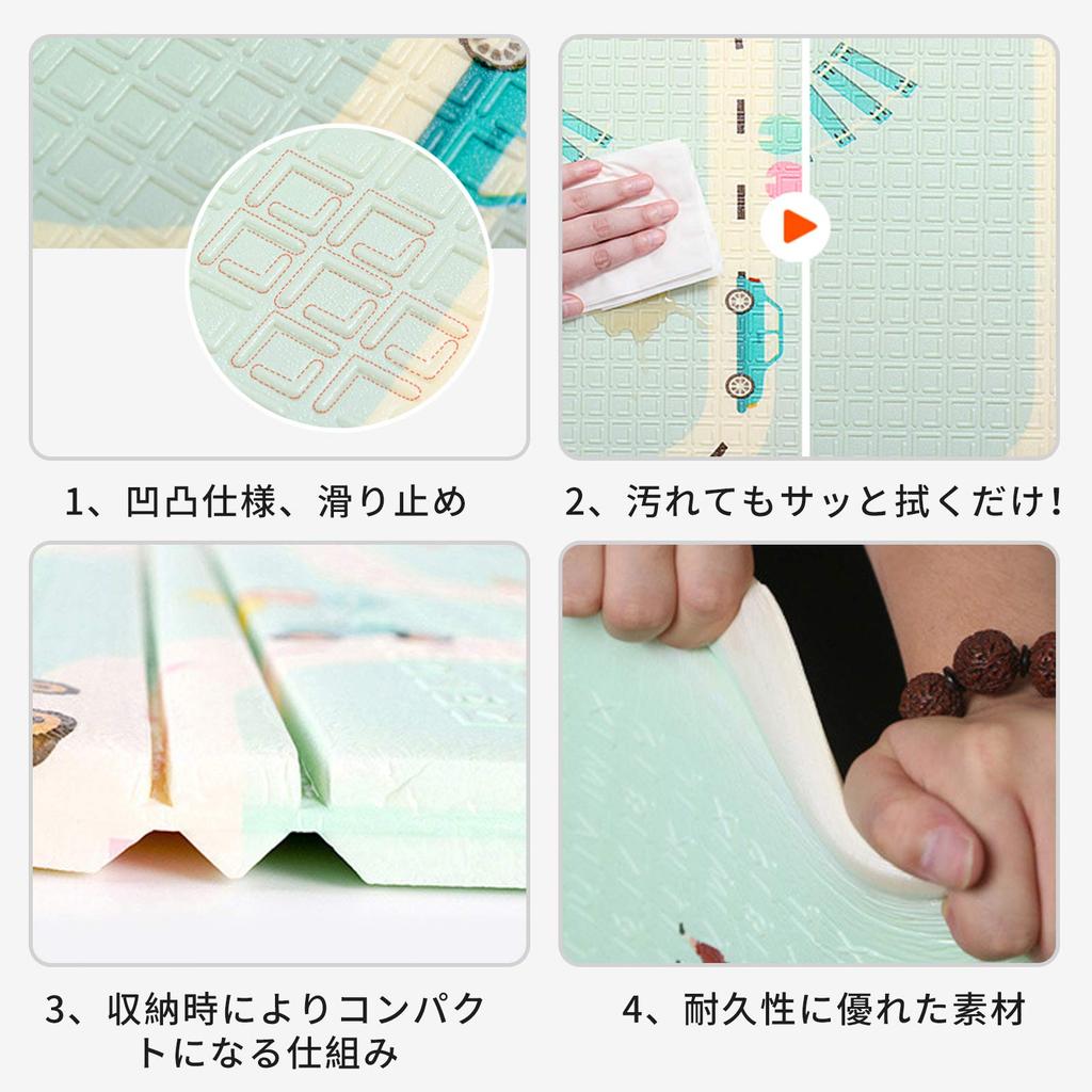 MOZOWO Baby Play Mat Foldable Baby Mat Play Mat Large Thick Floor Mat 2001802.0cm