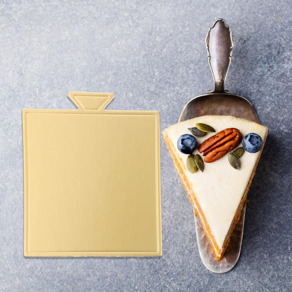 100 Ark Gulddekor Tårtbricka Mat Kartongskivor Bakpapper Displaybaser