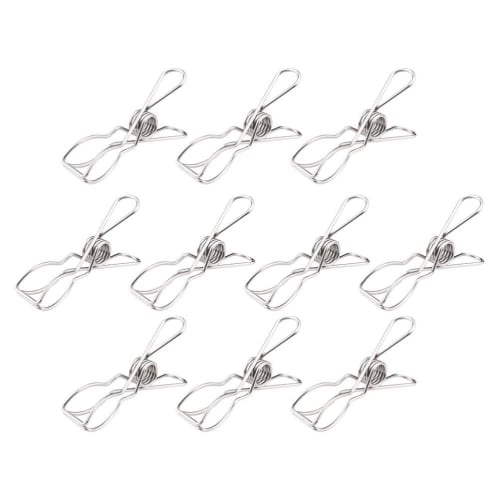 Frcolor Laundry Clips, Clothespins, Hangers, Clothes Drying Racks, Windproof, Stainless Steel, Multipurpose, Spring Bent Clamps, Clothes Drying Racks,