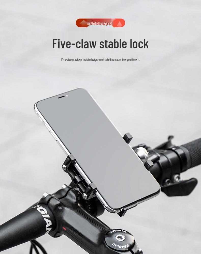 Stoßfeste Handyhalterung aus Aluminiumlegierung für Fahrräder, E-Fahrzeuge und Motorräder