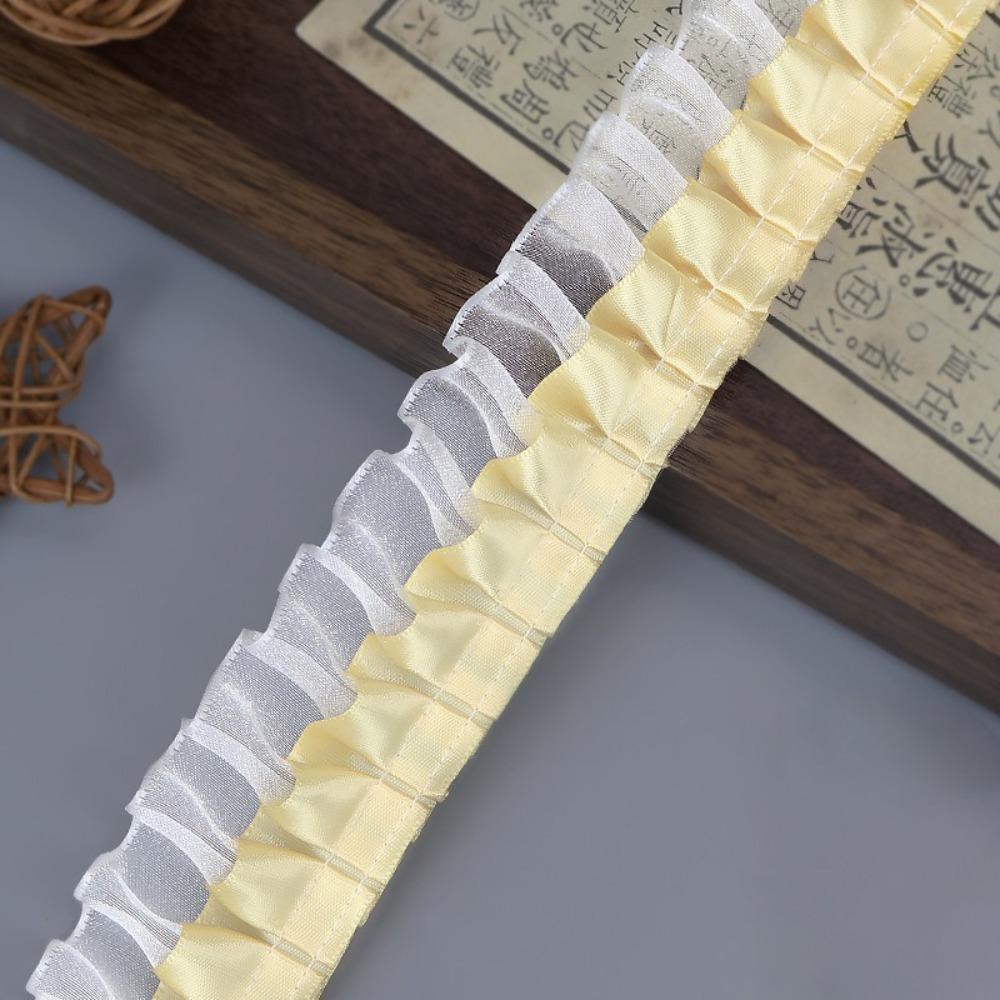 Clothing Decoration Pleated Lace Ribbon Double-layer Multiple Colors Decorative Trim Lace Trim Dress Decorative