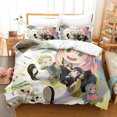Neues SPY×FAMILY Bettwäsche-Set Anime Bettbezug Einzel Doppel Queen King Size Mit Kissenbezug Jungen Mädchen Tagesdecke 3D-Druck Anime
