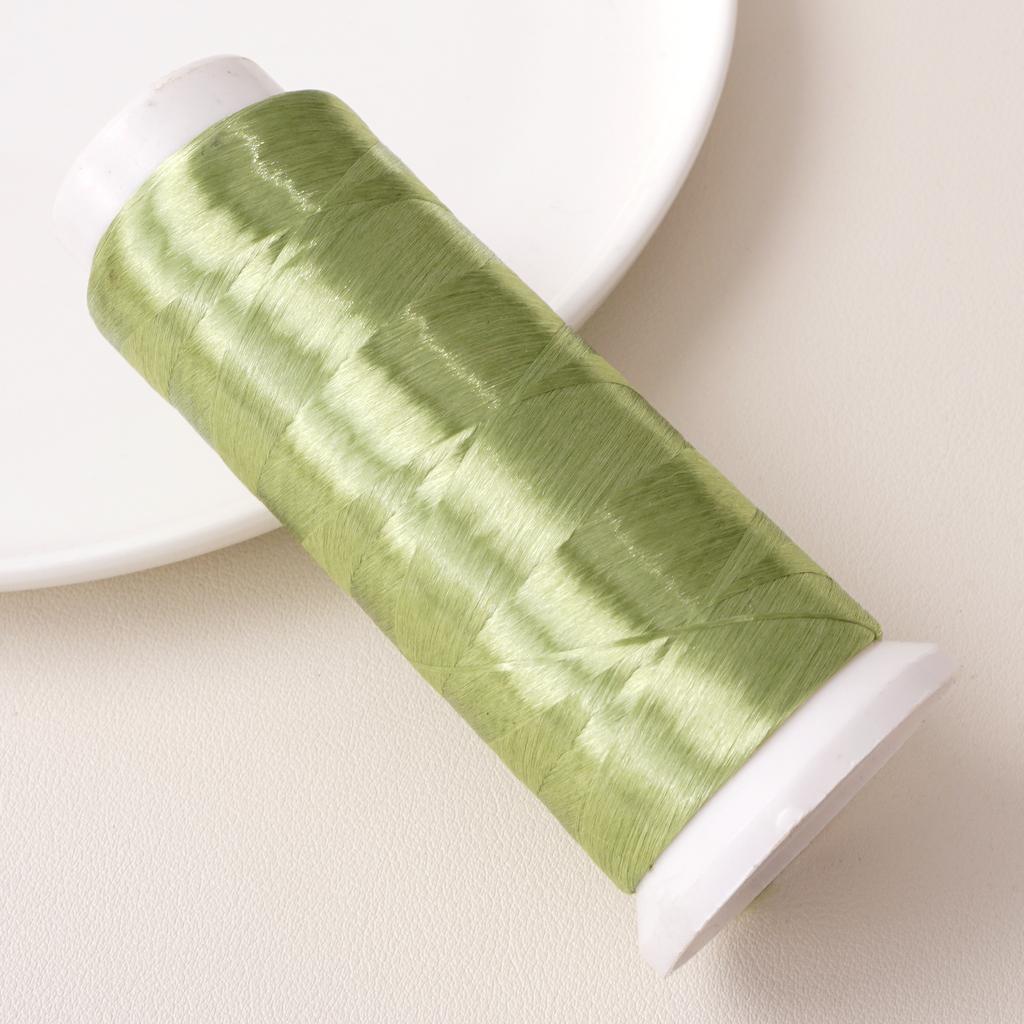 Fil polyester sans nœuds, 1 200 mètres, fil floral enveloppé de velours, pour la fabrication de bracelets, colliers et bijoux