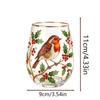 Glass Tea Cup Decorative Portable Glass Aesthetic Teacup Hummingbird Wine Cup for Women Men Family Beverage Indoor Kitchen Table