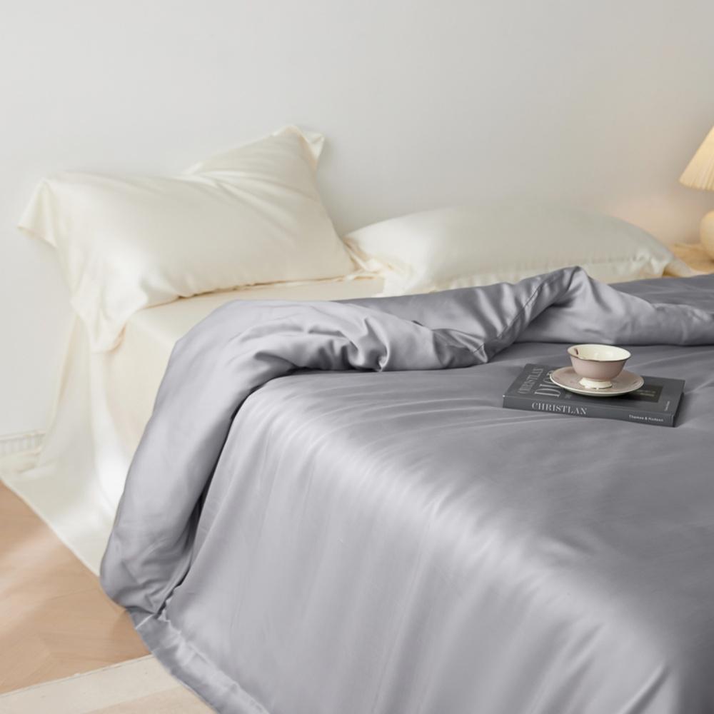 

Lofuka Pure 100% Silk Duvet Cover Set With Pillowcases Healthy 6A Grade Beige Gray Quilt Cover Twin Queen King For Sleep Gift Tiwn 3pcs