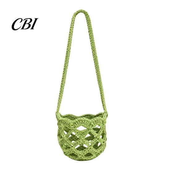 Laccetto Portabicchieri Vivavoce, Manicotto all'Uncinetto per Bicchieri da Vino, con Lunga Tracolla Tubolare Borsa a Tracolla Portatile, per Picnic all'Aperto