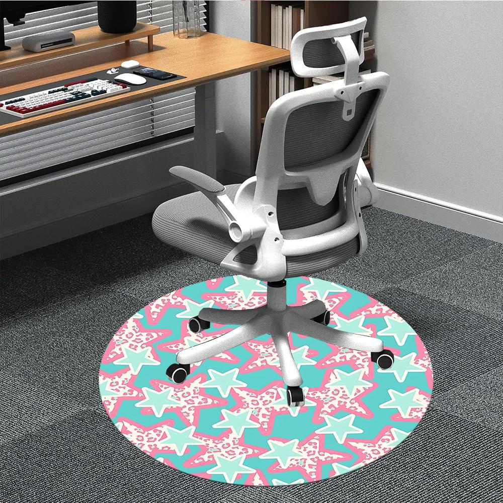 

1pc Starburst Pattern Chair Carpet for Office, Non-slip, Soft and Durable Office Rug for Interior Decoration, Perfect for Office yy260313003 80cm by 80cm