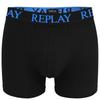 Replay Black Blue Men's Logo Boxer Briefs Set of 2