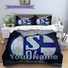 FC Schalke 04 Custom Name Pattern Bedding,Quilt Set Quilt Cover Pillowcase Home Birthday Gift(1 * Duvet Cover + 2 * Pillowcase, Without Core)