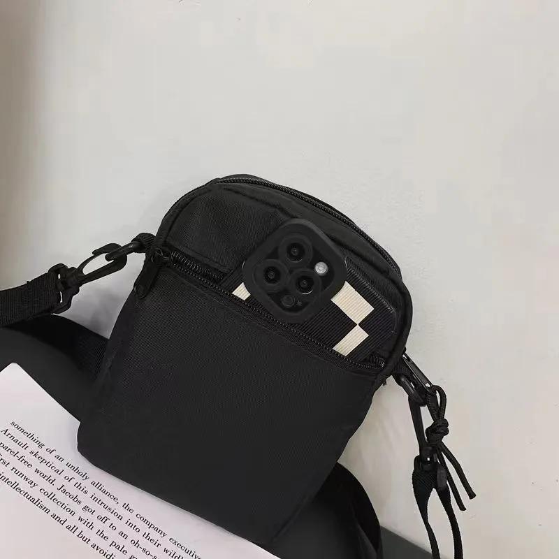 Sacs en bandoulière Messenger pour hommes Toile décontractée Petite pochette zippée Crossbody Simple petit sac bandoulière Crossbody Sac homme Bolso Hombre
